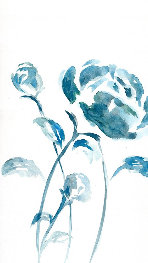 Blue Peonies II art print by Marcy Chapman for $57.95 CAD