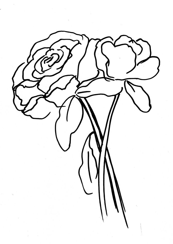 Hand Sketch Roses III art print by Marcy Chapman for $57.95 CAD