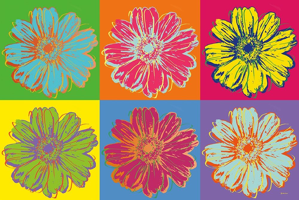 Flower Pop Art mosaic art print by Marie-Elaine Cusson for $57.95 CAD
