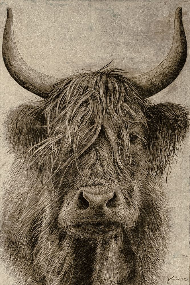 Highland rustic portrait art print by Marie-Elaine Cusson for $57.95 CAD