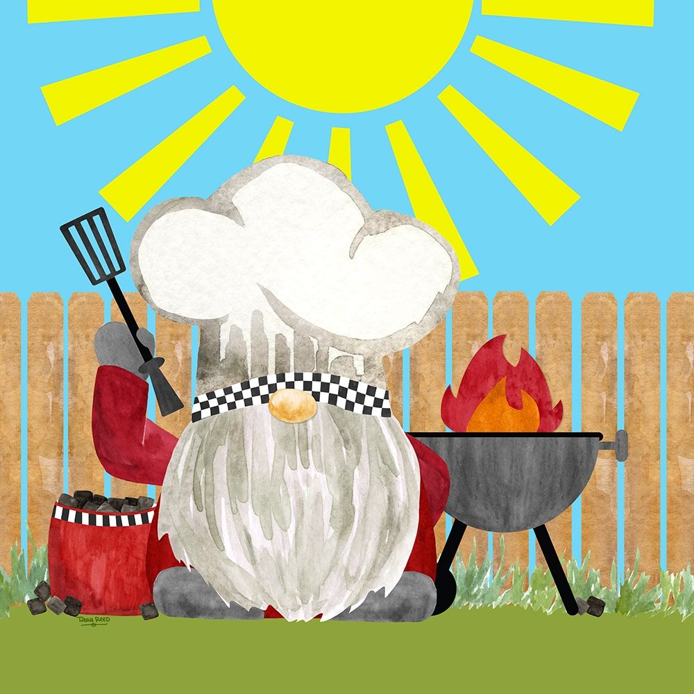 Gnome Grill Masters IV art print by Tara Reed for $57.95 CAD