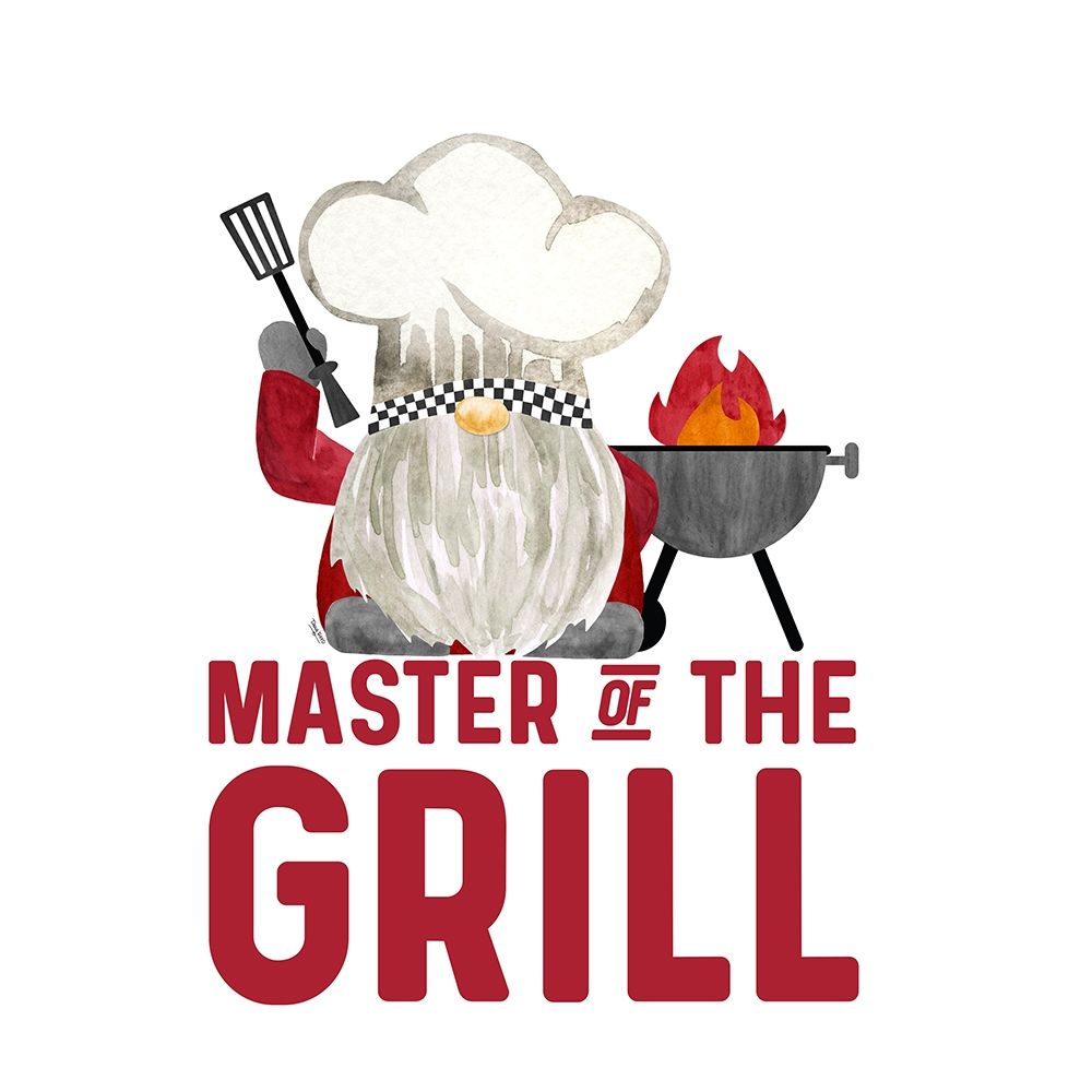 Gnome Grill Masters sentiment III-Master of the Grill art print by Tara Reed for $57.95 CAD