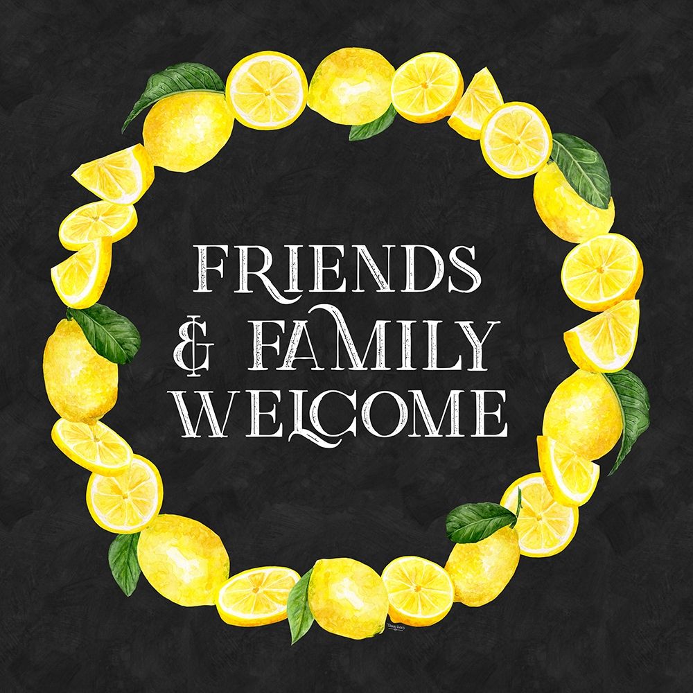 Live with Zest wreath sentiment III-Friends And Family art print by Tara Reed for $57.95 CAD