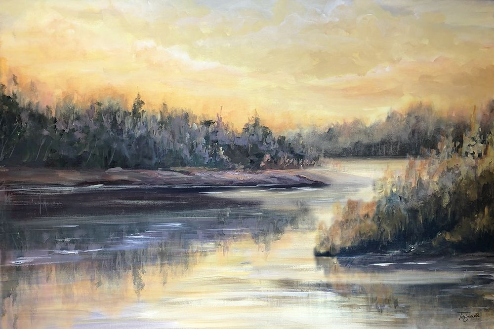Golden Waters landscape art print by Tre Sorelle Studios for $57.95 CAD