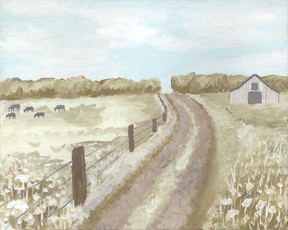 Barn  Road Fence art print by Kathleen Bryan for $57.95 CAD