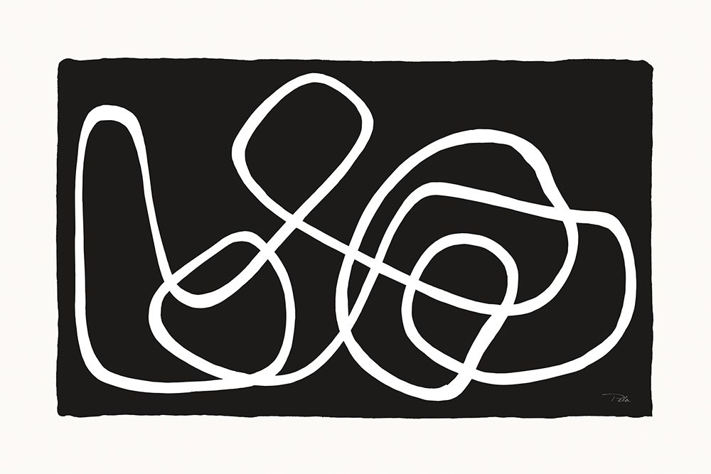 Lines And Curves on black I art print by Pela for $57.95 CAD
