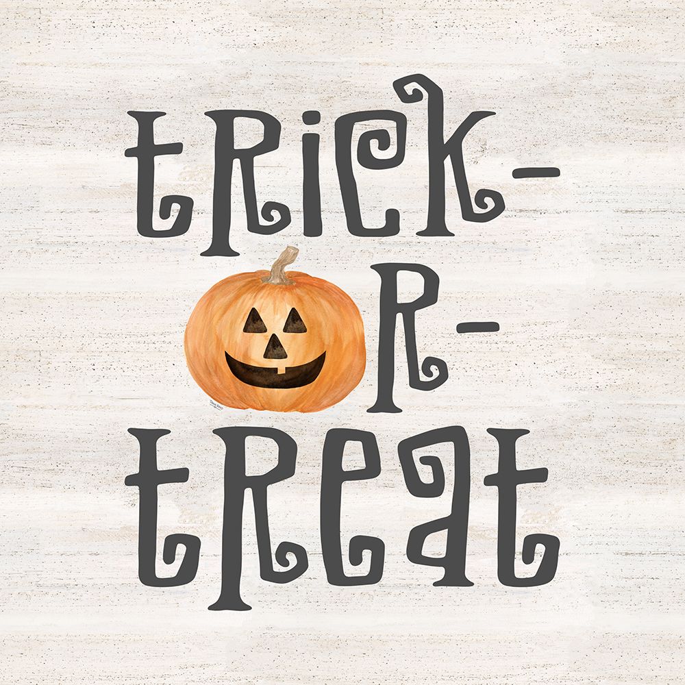 Sit a Spell Sentiment no border IV-Trick or Treat art print by Tara Reed for $57.95 CAD