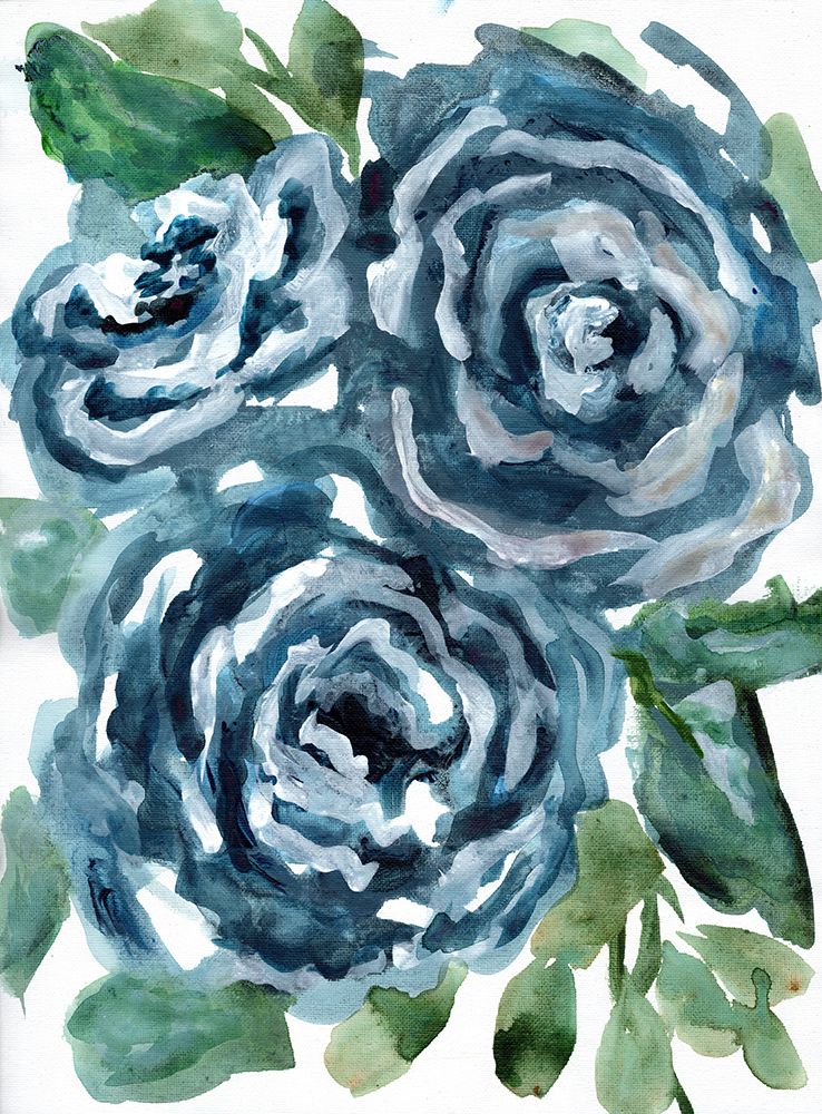 Gentle Roses Blue art print by Marcy Chapman for $57.95 CAD