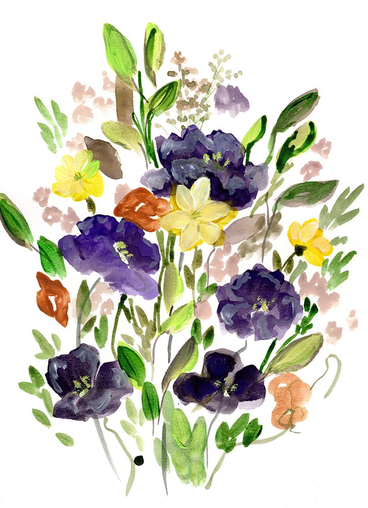 Purple Spring Bunch I art print by Marcy Chapman for $57.95 CAD