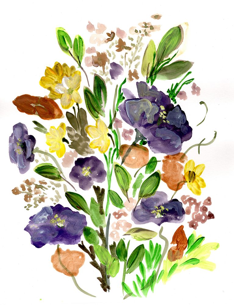 Purple Spring Bunch II art print by Marcy Chapman for $57.95 CAD