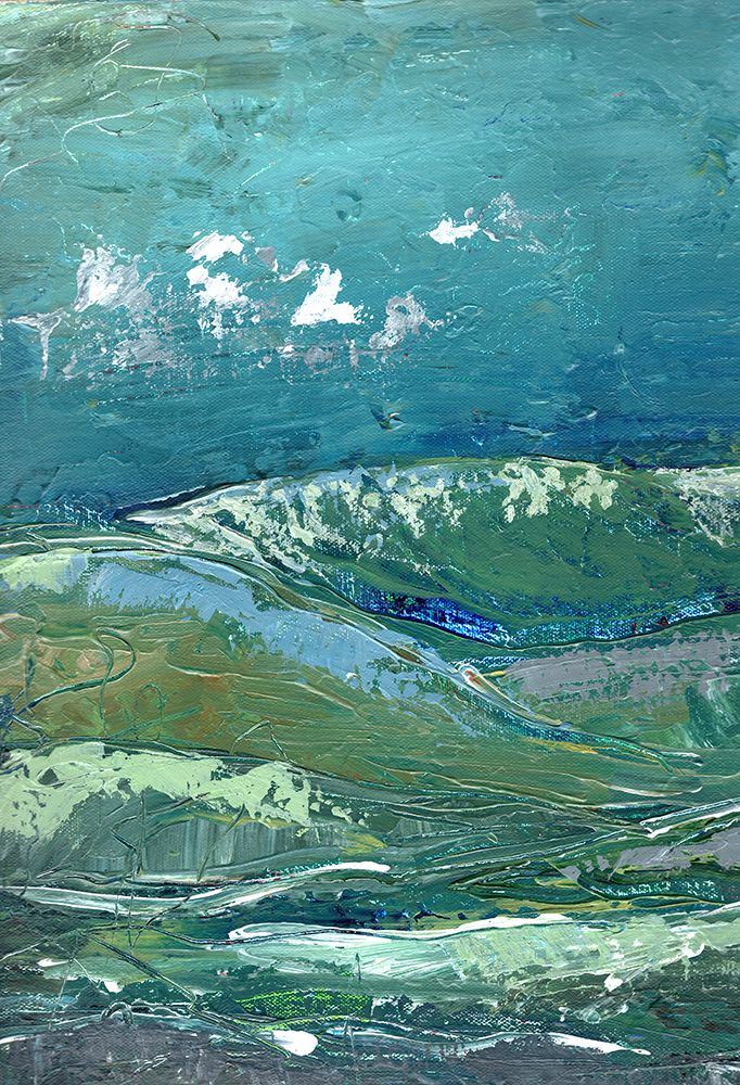 Blue Mountainscape I art print by Marcy Chapman for $57.95 CAD