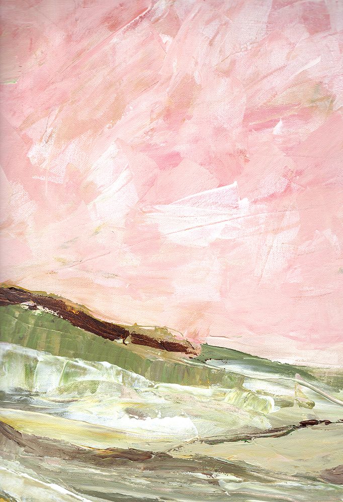 Green and Pink Hills I art print by Marcy Chapman for $57.95 CAD