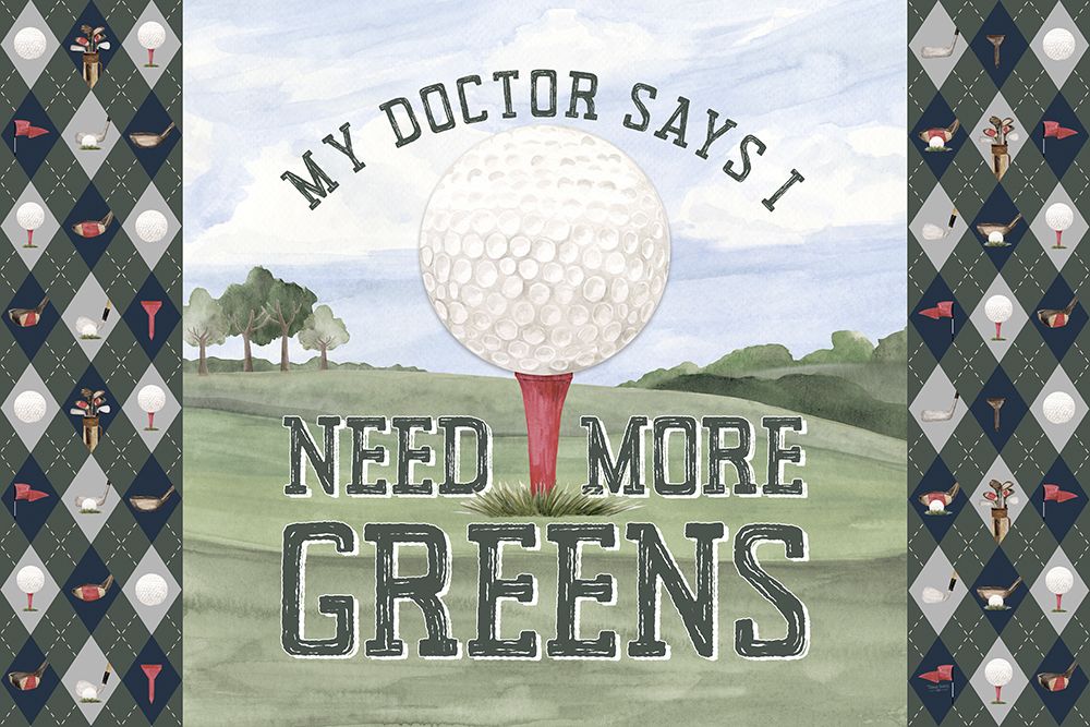 Golf Days neutral landscape III-More Greens art print by Tara Reed for $57.95 CAD