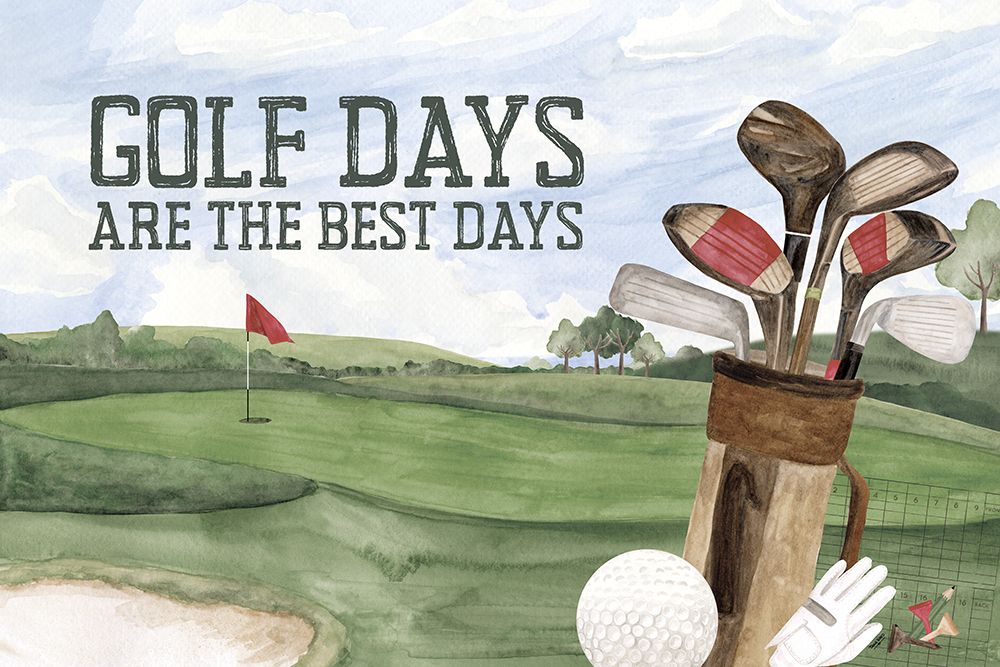 Golf Days neutral landscape IV-Best Days art print by Tara Reed for $57.95 CAD