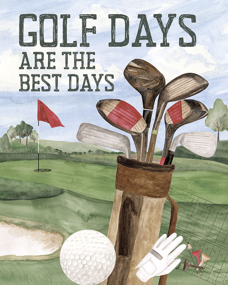 Golf Days neutral portrait II-Best Days art print by Tara Reed for $57.95 CAD