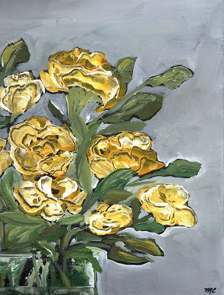 Yellow Farmhouse Bouquet portrait II art print by Marcy Chapman for $57.95 CAD