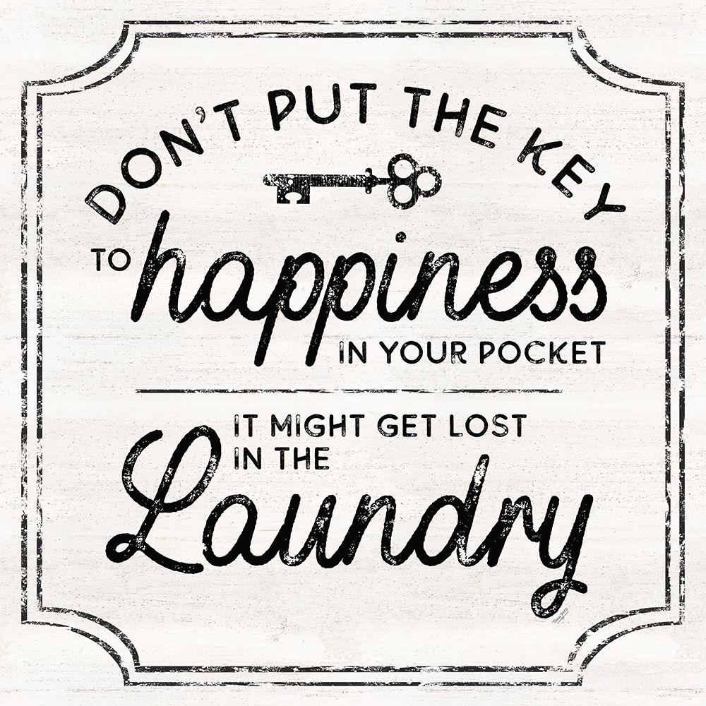 Laundry Art II-Key to Happiness art print by Tara Reed for $57.95 CAD