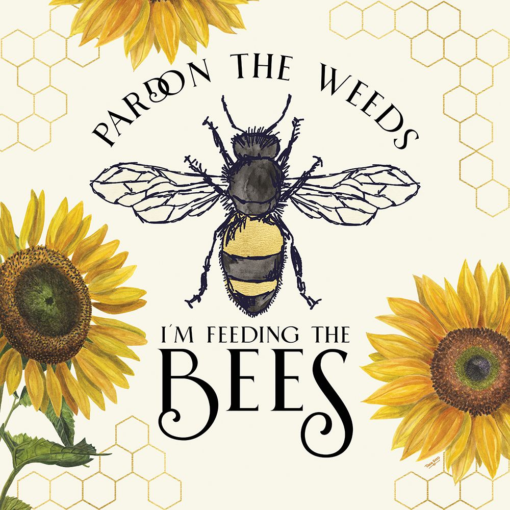 Honey Bees And Flowers Please VI-Pardon the Weeds art print by Tara Reed for $57.95 CAD