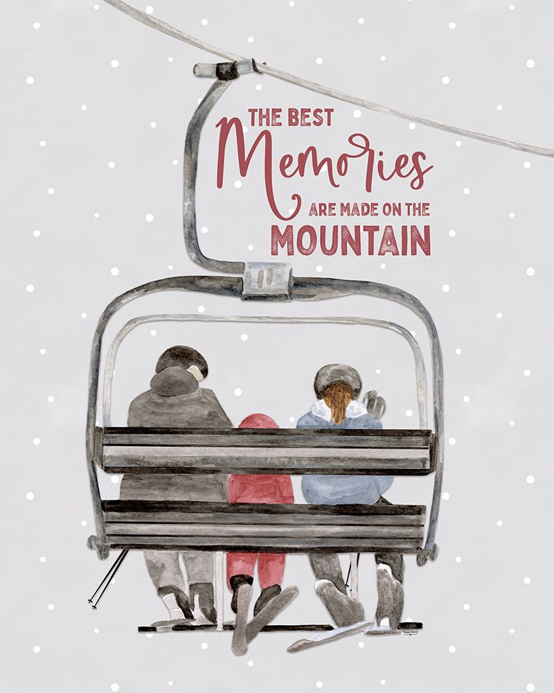 Winter Mountain Getaway portrait I-The Best Memories art print by Tara Reed for $57.95 CAD