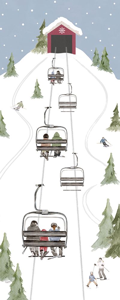 Winter Mountain Getaway panel I art print by Tara Reed for $57.95 CAD