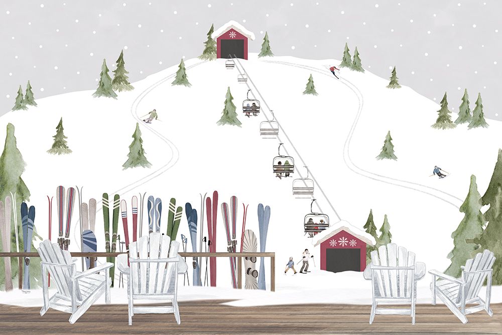 Winter Mountain Getaway landscape I art print by Tara Reed for $57.95 CAD