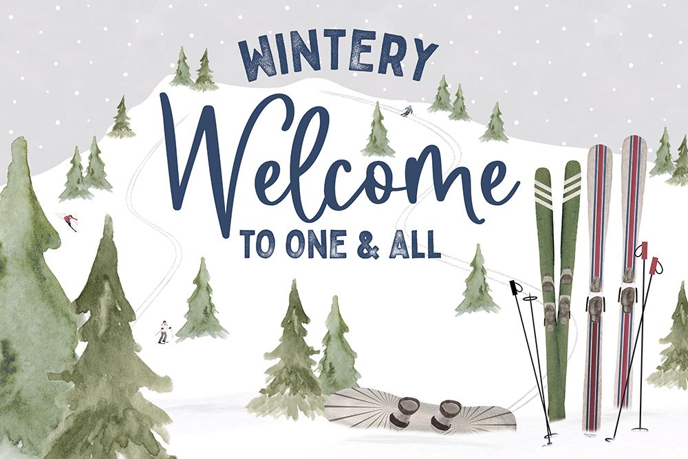 Winter Mountain Getaway landscape II-Wintery Welcome art print by Tara Reed for $57.95 CAD