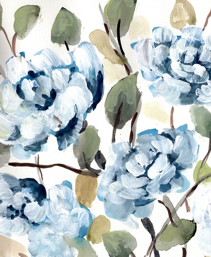 Blue Farmhouse Peonies I art print by Marcy Chapman for $57.95 CAD