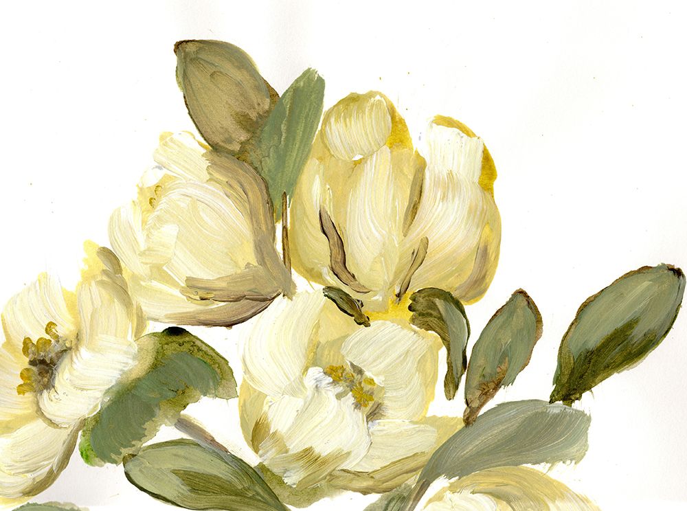 Drooping Yellow Tulips landscape art print by Marcy Chapman for $57.95 CAD