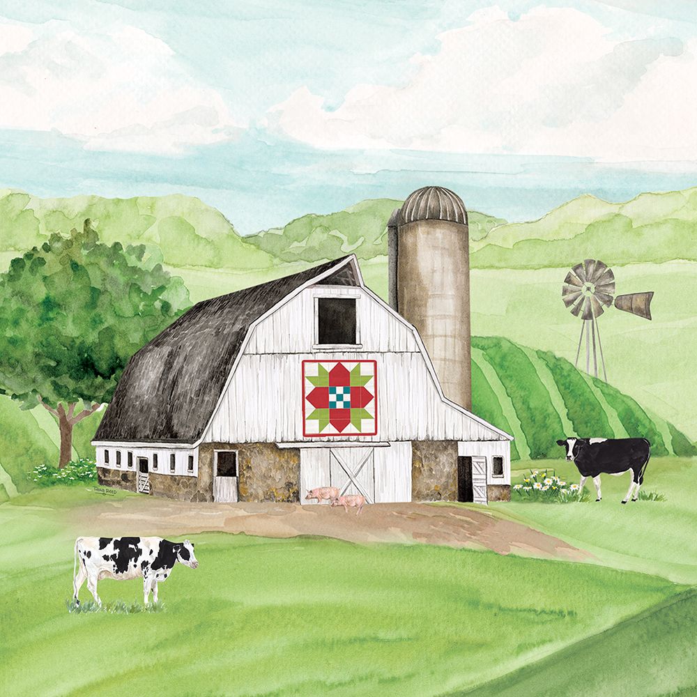 Spring on the Farm barn I art print by Tara Reed for $57.95 CAD