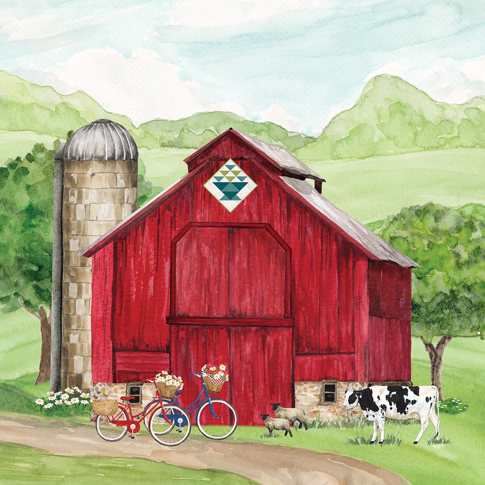 Spring on the Farm barn II art print by Tara Reed for $57.95 CAD