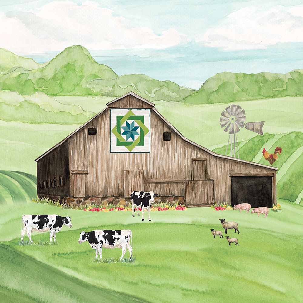 Spring on the Farm barn III art print by Tara Reed for $57.95 CAD