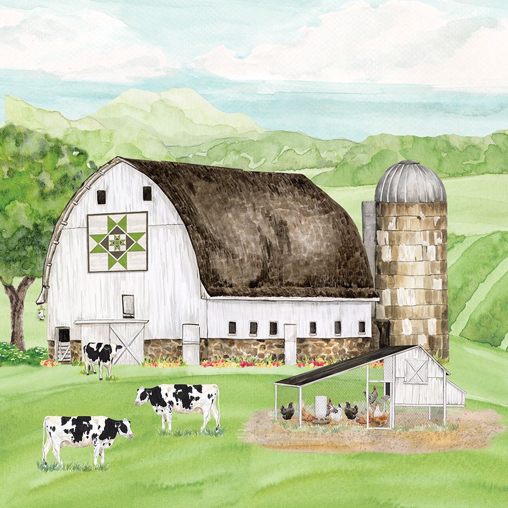 Spring on the Farm barn IV art print by Tara Reed for $57.95 CAD