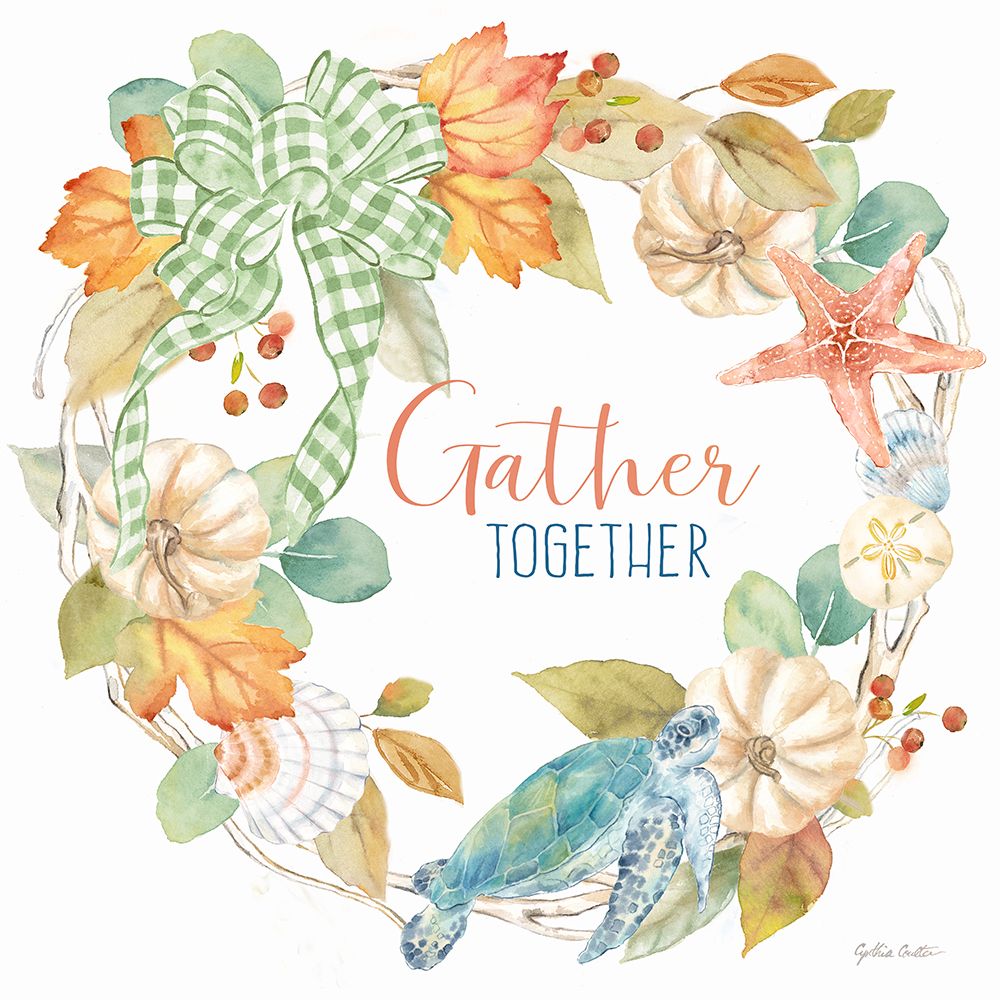 Harvest by the Sea sentiment III-Gather art print by Cynthia Coulter for $57.95 CAD