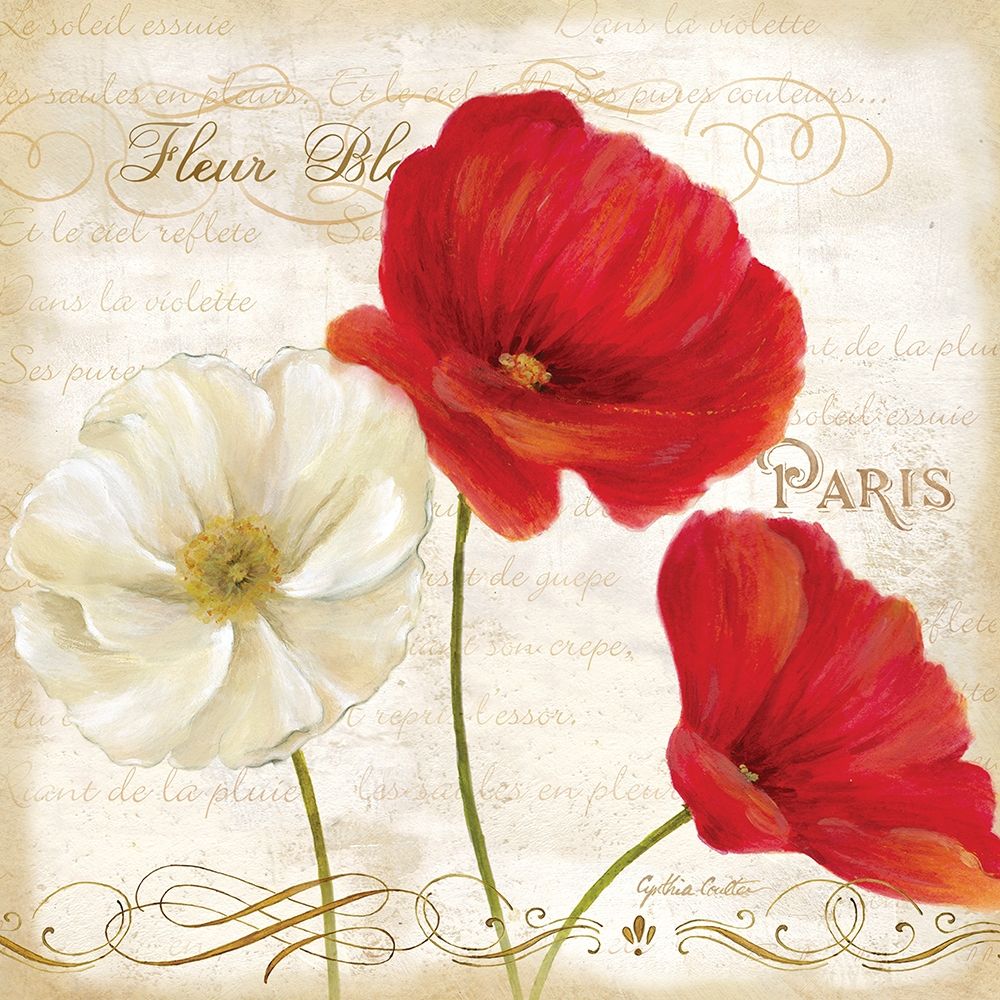 Paris Poppies I art print by Cynthia Coulter for $57.95 CAD