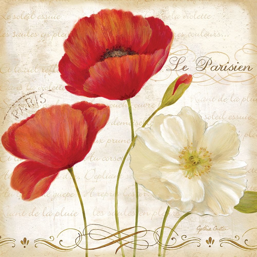 Paris Poppies II art print by Cynthia Coulter for $57.95 CAD