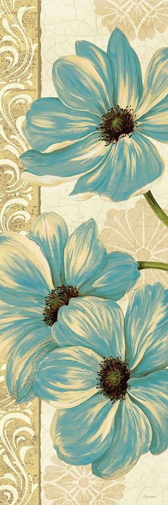 Garden Fete Turquoise Panel I art print by Pamela Gladding for $57.95 CAD