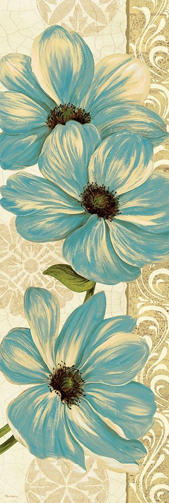 Garden Fete Turquoise Panel II art print by Pamela Gladding for $57.95 CAD