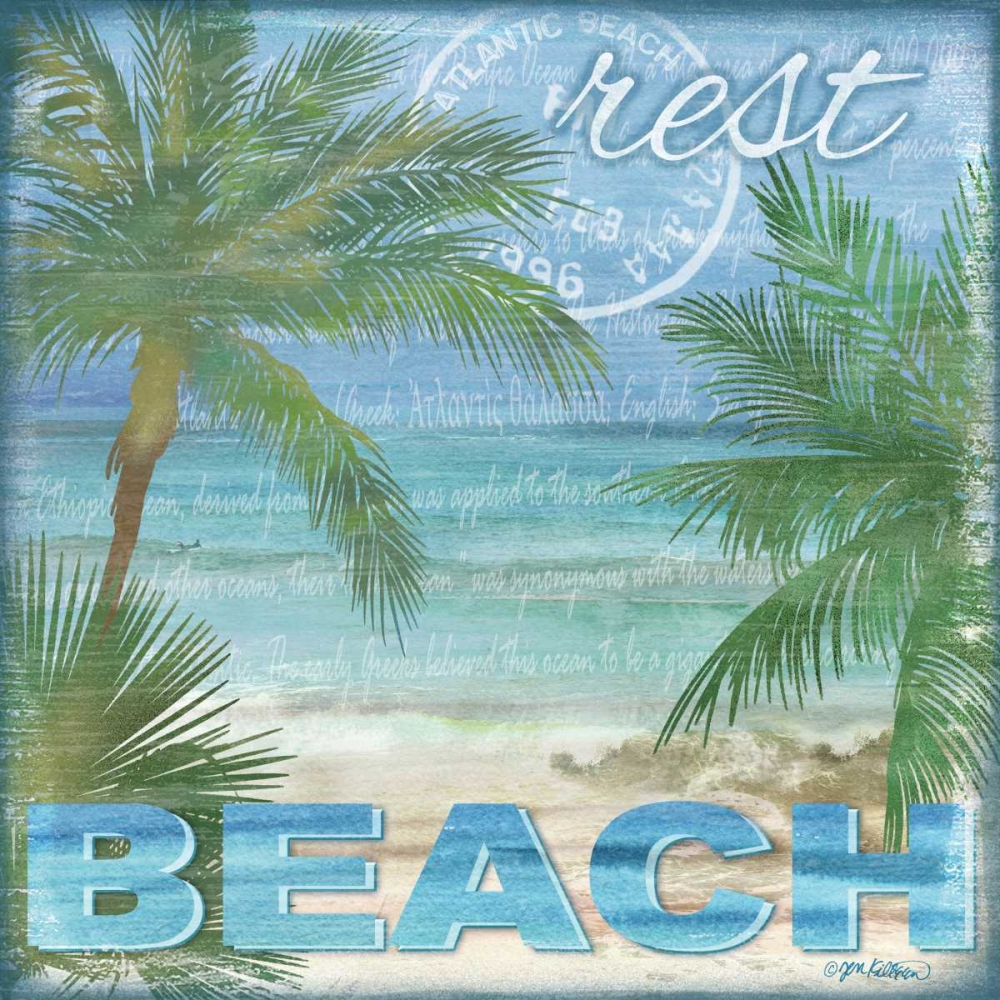Beach Palm I art print by Jen Killeen for $57.95 CAD