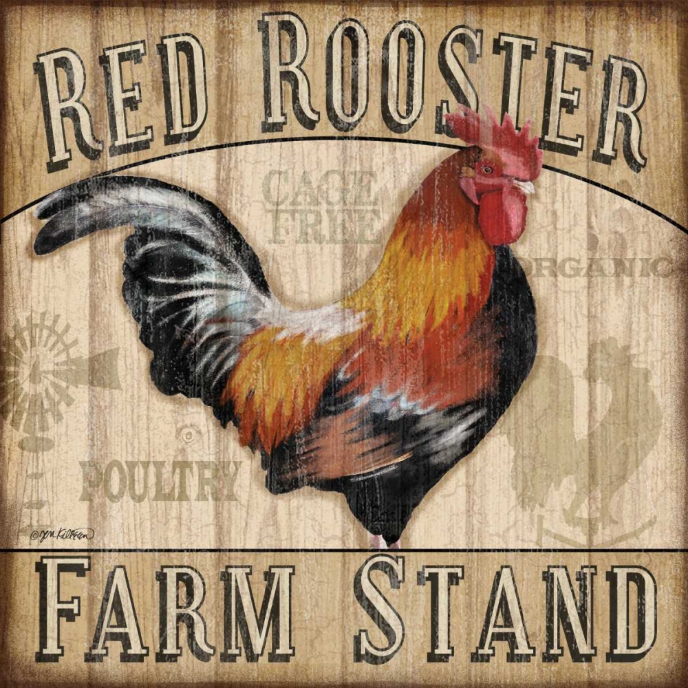 Country Rooster I art print by Jen Killeen for $57.95 CAD