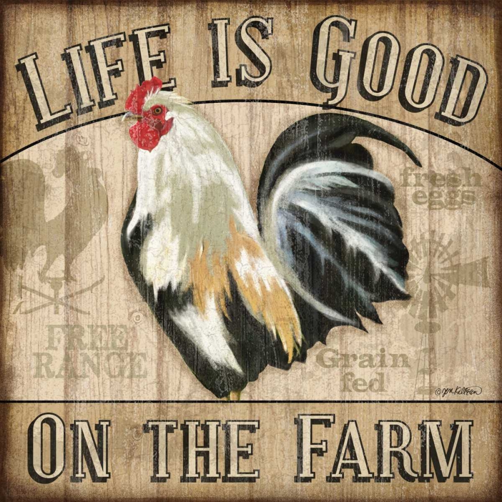 Country Rooster II art print by Jen Killeen for $57.95 CAD