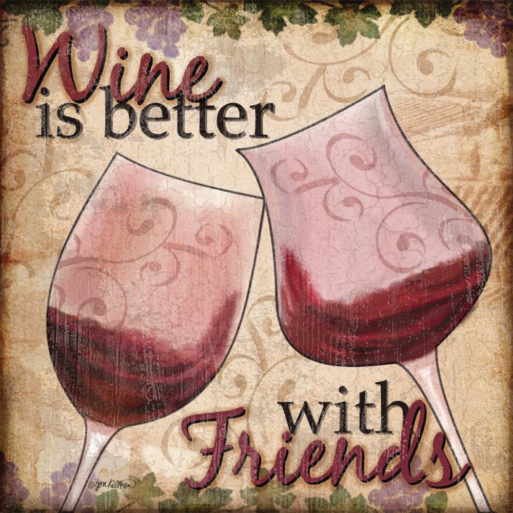 Wine With Friends II art print by Jen Killeen for $57.95 CAD