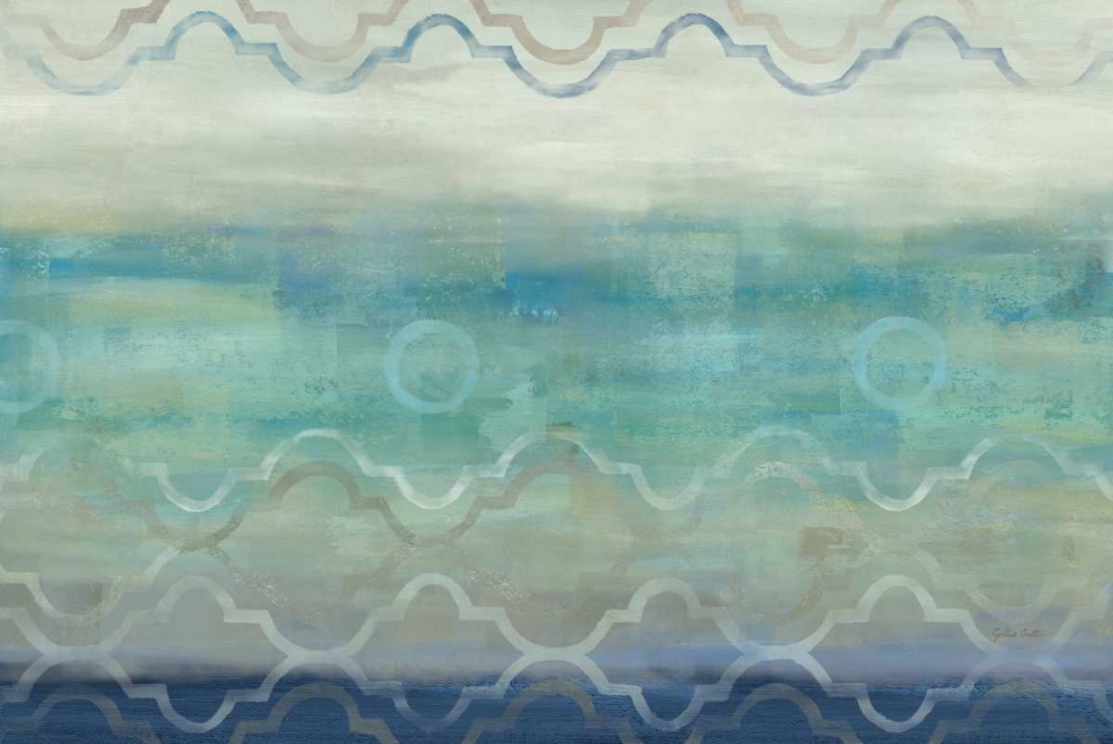 Abstract Waves Blue-Gray Landscape art print by Cynthia Coulter for $57.95 CAD