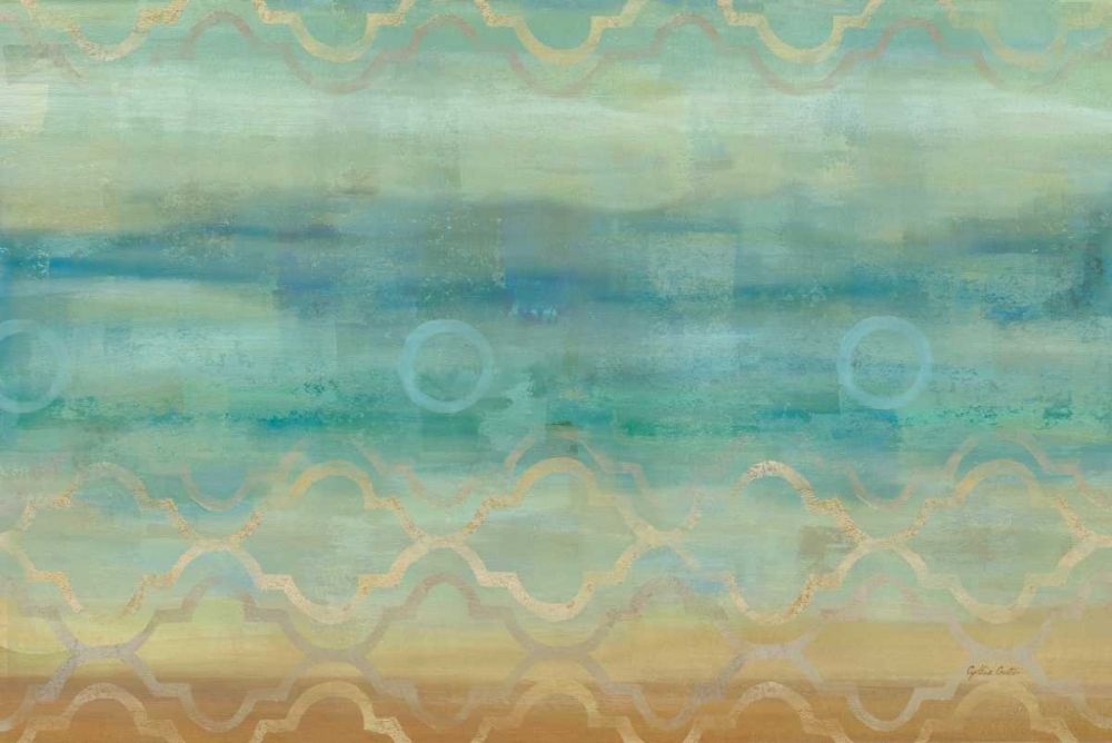 Abstract Waves Blue Landscape art print by Cynthia Coulter for $57.95 CAD
