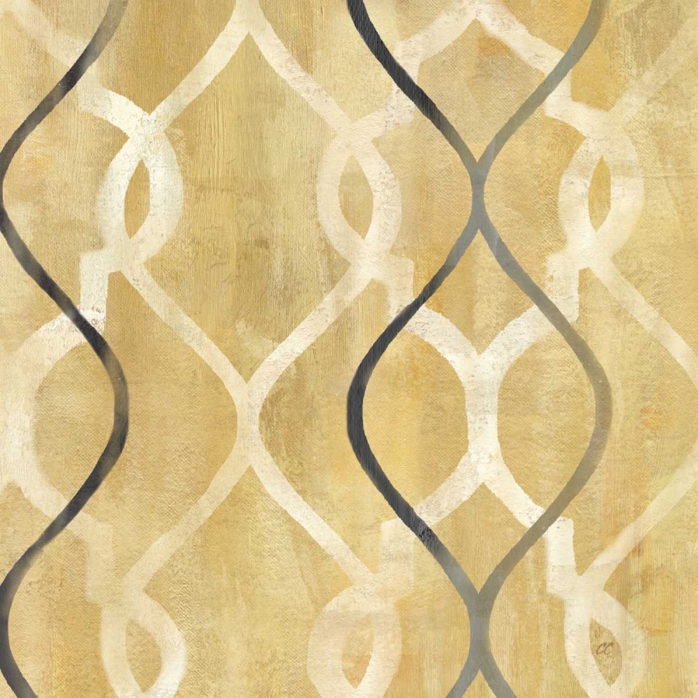 Abstract Waves Black-Gold Tiles II art print by Cynthia Coulter for $57.95 CAD