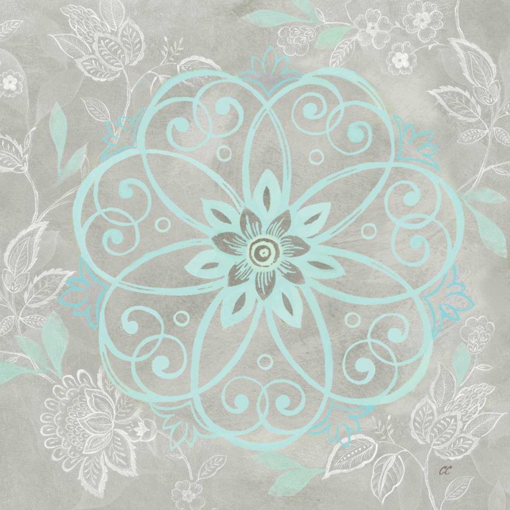 Jacobean Damask Blue-Gray I art print by Cynthia Coulter for $57.95 CAD