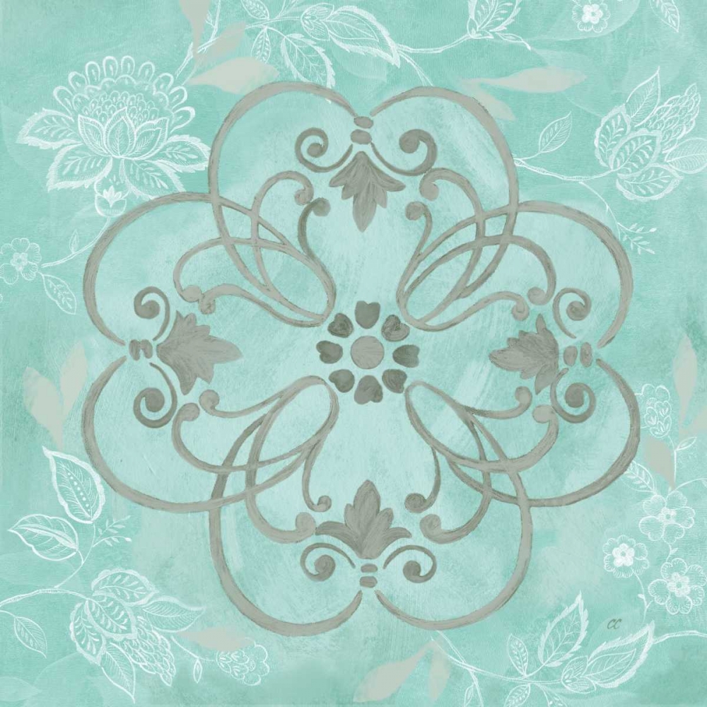 Jacobean Damask Blue-Gray II art print by Cynthia Coulter for $57.95 CAD