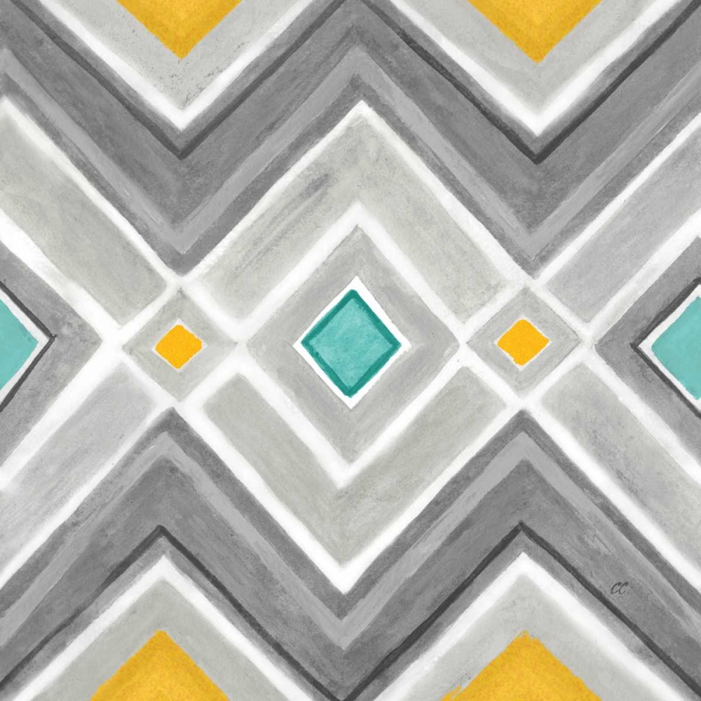Chevron Tile Black-White I art print by Cynthia Coulter for $57.95 CAD
