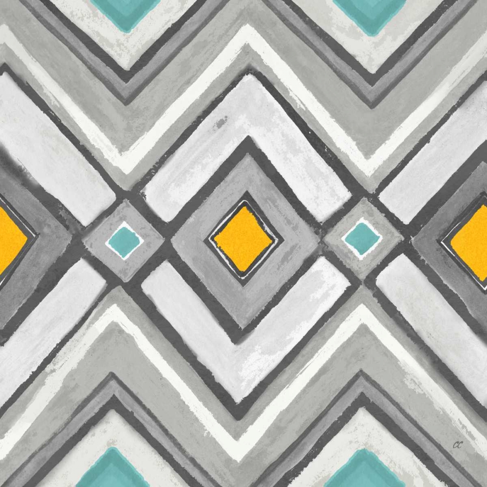 Chevron Tile Black-White II art print by Cynthia Coulter for $57.95 CAD
