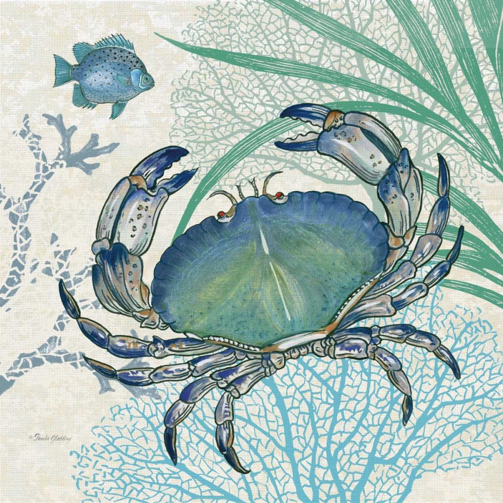 Oceana Indigo Sea Life II art print by Pamela Gladding for $57.95 CAD
