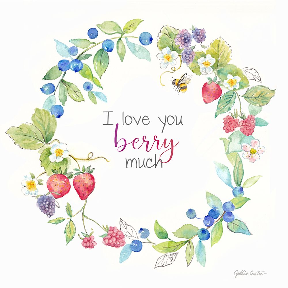 Berries and Bees VI art print by Cynthia Coulter for $57.95 CAD